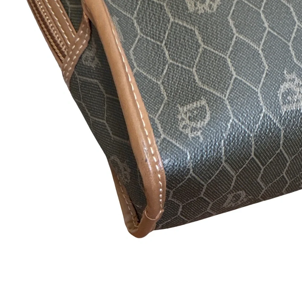 CHRISTIAN DIOR Honeycomb Zip Toiletry Bag